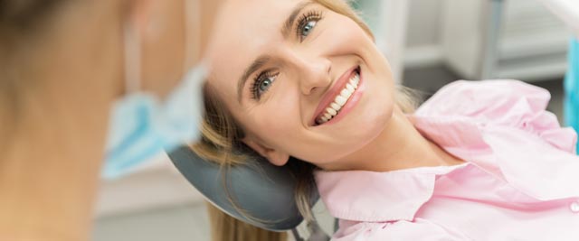 Satisfied teeth whitening patient