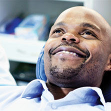 Smiling dental patient